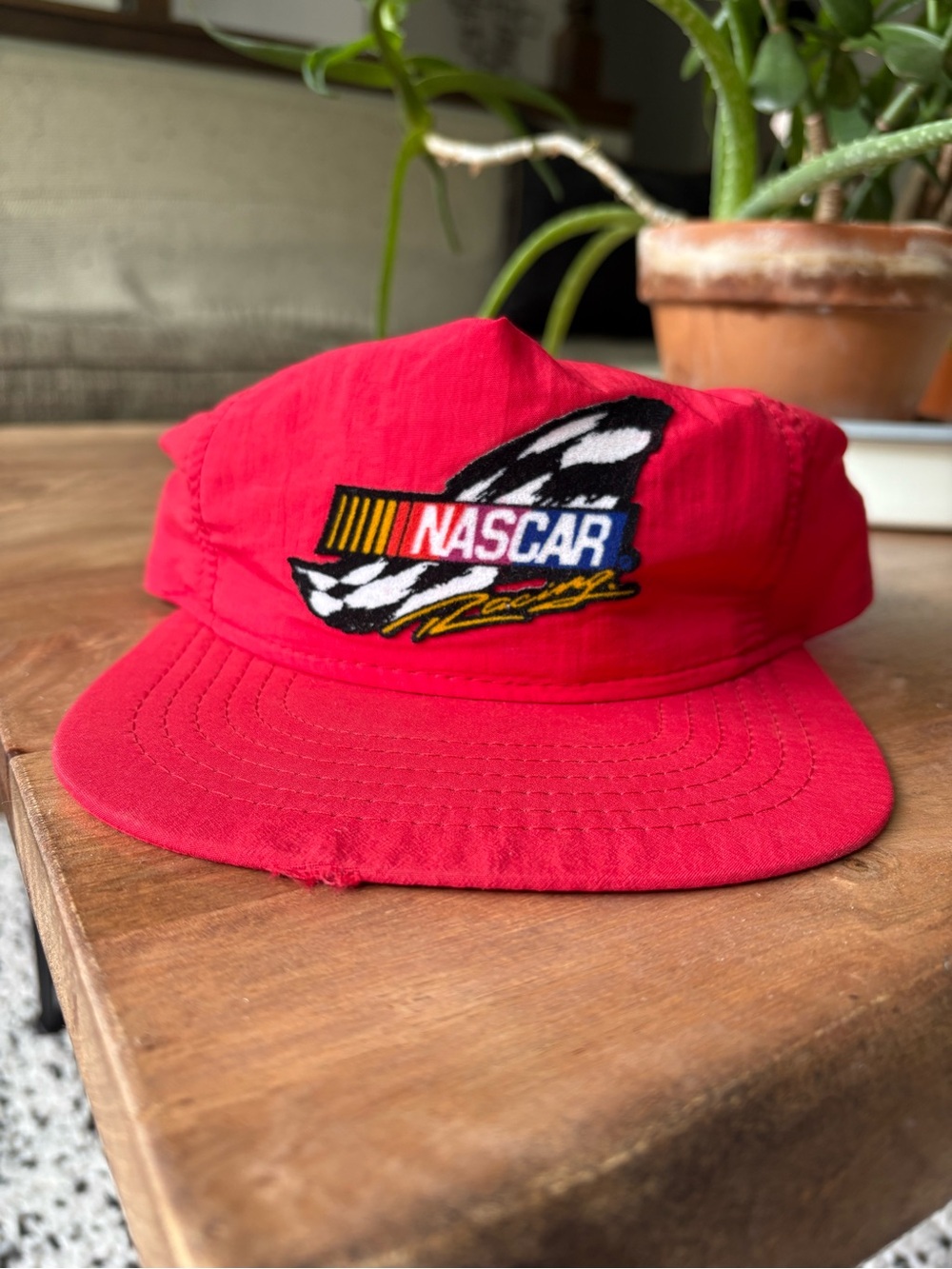 Vintage 1980’s Nascar Red Racing Logo Cap- USA made by Swingster